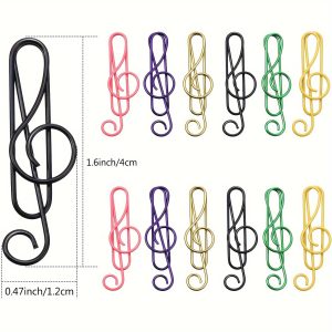 TEMU 10-30pcs Alloy Music Notes Shaped Clips, Music Symbol Clips