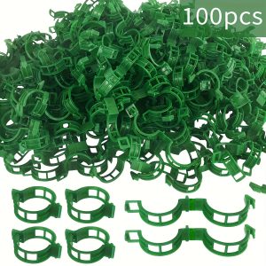 TEMU 100pcs Heavy-duty Plastic Garden Trellis Clips - Great For Supporting Tomatoes, Vines And Vegetables