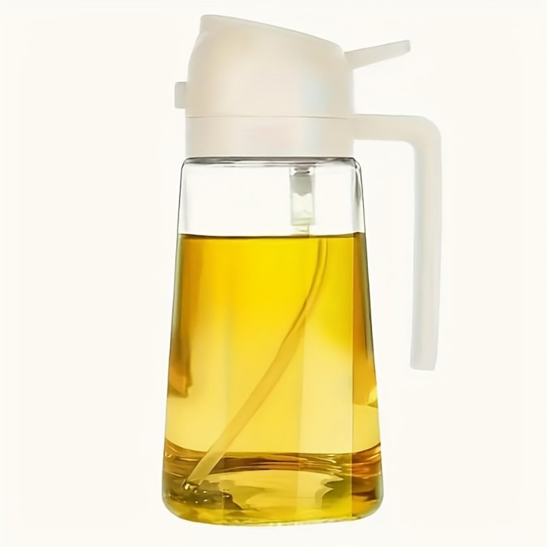TEMU 16oz 2-in- Olive Oil Dispenser & Cooking Spray Bottle – Auto-, Ideal For Salad Dressing & Cooking Oil, Olive Oil Dispenser For Kitchen