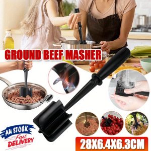 TEMU 1pc, Meat Chopper, Heat Resistant Meat Masher For Hamburger Meat, Ground Beef Masher, Abs Hamburger Chopper Utensil, Ground Meat Chopper, Non