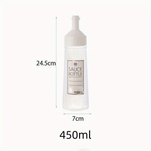 TEMU 1pc, Plastic Sauce Squeeze Bottle With Lid, Syrup, Mustard, Squeeze Container, Kitchen Accessories