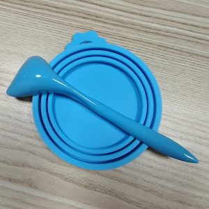 TEMU 2pcs Pet Food Jar Lids With Spoon, Silicone Pet Food Jar Lids For Food, 1 Jar Lid Fits Most Standard Size Food Cans