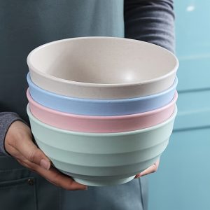 TEMU 4pcs Non-breakable Cereal Bowl Set - 24oz Pp Plastic Bowls For Soup/rice/cereal - Microwave And Dishwasher Safe - Lightweight Tableware -