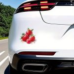 TEMU 6pcs Fruit Decals – Strawberries & Raspberries Design, Waterproof Vinyl Stickers For Car Rear, Motorcycle, Truck, Laptop, Window, Cup, Wall,