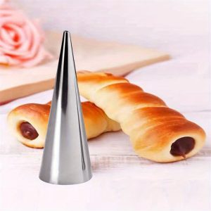 TEMU 6pcs Stainless Steel Cream Horn Molds - Pastry, Croissants, And More!