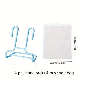 TEMU 8pcs Vertical Shoe Storage Rack, Shoe Cabinet Storage Rack, Multifunctional Balcony Shoe Rack, Shoe Drying Rack, Shoe Bag