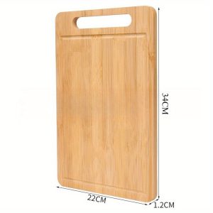 TEMU Bamboo Cutting Board Square Cutting Board Kitchen Cutting Board Wooden Bread Board Fruit Board Household Cutting Board Cutting Board