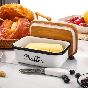 TEMU Butter Dish With Lid For Countertop, Kitchen Accessories, Butter Storage, Butter Keeper For Baking/fridge, Butter Storage Container Dishwasher