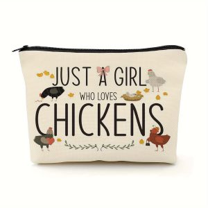 TEMU Chicken Makeup Bag Chicken Gifts For Chicken Lovers Women Chicken Stuff Merch Farmer Just A Who Chickens