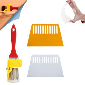 TEMU Cleaning Brush, Paint Brush Outdoor, Ceiling Painting Tools, Paint Brush, 2-in-1 Precision Painting Brush Set, Paint Brush Set, Wallpaper Tools,