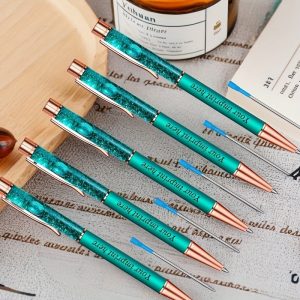 TEMU Penne personalizzate con incisione del , penne uniche con sabbia e , e penne a di ricaricabili in colori vivaci, con metallicamente lucido.