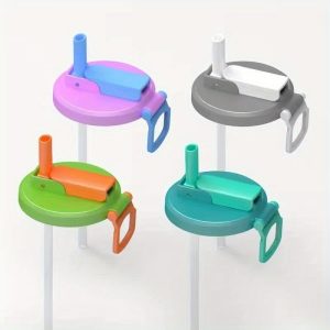 TEMU Portable Canned Drink Reusable Soda Can Lid Beer Can Cover With Straw