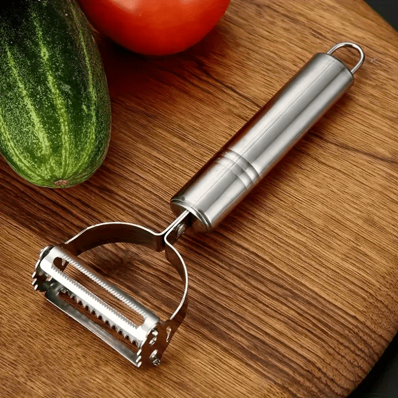 TEMU Stainless Steel Vegetable & Fruit Chopper Slicer – Manual Food Processor With Ergonomic Handle For Carrots, , Zucchini – Thanksgiving Christmas
