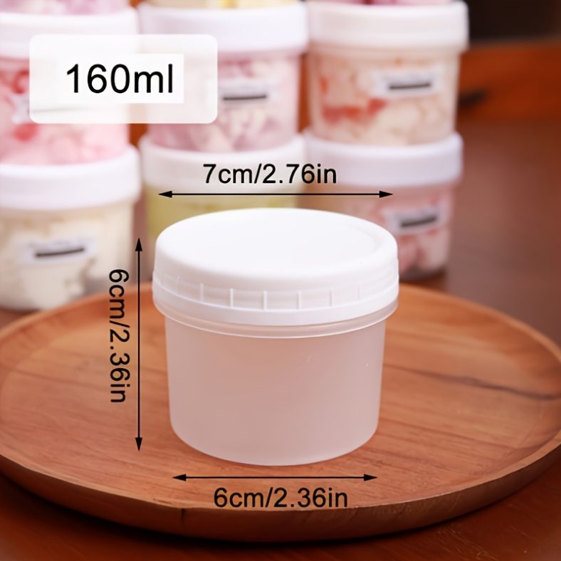 TEMU Yogurt Pudding Jars With Lids, Suitable For Yogurt, Pudding, Ice Cream – Reusable Yogurt Jars, Practical Storage Jars