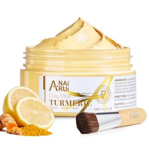 Vitamin C Face Mask with Turmeric and Kaolin Clay, Dull Skin, Skincare Facial Mask for Refining Pores and Controlling Oil, Smooth & Radiant Skin, 4.23