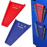 WORKPRO 2-Pack Magnetic Wrench Organizer, 12-Piece Wrench Holder Set for Tool Box Drawer, Wrenches Rack Tool Trays SAE(1/4″ – 15/16″) and Metric(6mm-2