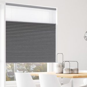 Zshine Manual Cordless Day and Night Cellular Shades Full Blackout Fabric Window Shades for Home, Office, Hotel, Club, Restaurant Custom Made Size (93