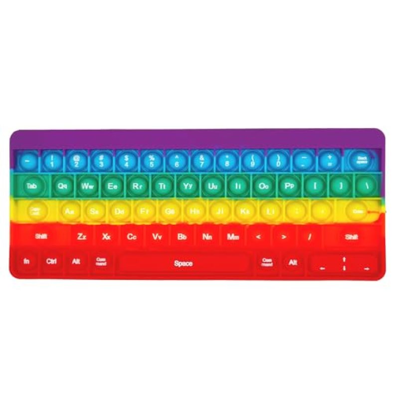 Aionly Pop Keyboard Fidget Toy,Christmas Fidget Toys, Push Stress Reliever Anxiety Relief It Sensory Toys for Autism,Bubble Keyboard with Letters Numb
