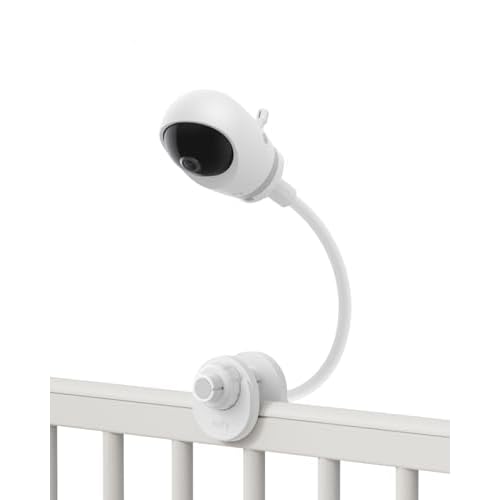 eufy Security Baby Monitor Crib Mount, Compatible with eufy Baby Monitor E20/E21, 16 Inch Flexible Arm Bracket, Attach to Baby Crib, No Tools Needed,