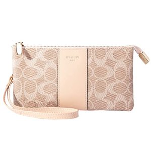 EXTREE Women's Small Wallet Fashion Layered Slim RFID Blocking Wallet With Mini Zipper Coin Pocket 5-Pink