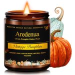 Fall Candles – Vintage Pumpkin Candle | Halloween Candles Pumpkin Scented, 7oz Autumn Soy Candle for Home Scented, 50 Hours Burn Time, Halloween Fall