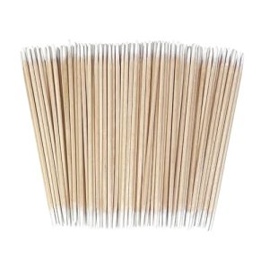 Pointed Cotton Swabs - 4 Inch Microblading Cotton Buds with Wooden Sticks - Precition Tip Cotton Swabs for Makeup Touch-ups - Tattoo Permanent Supplie