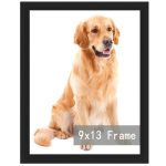 RUN HELIX 9×13 Picture Frame Black for Wall Hanging, Wall Mounting Horizontally or Vertically,13×9 Wall Gallery Poster Photo Frame with Durable Shatte