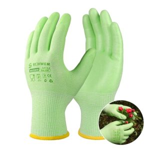 Schwer 9 Pairs Gardening Gloves for Women and Ladies, Breathable Rubber Coated Yard Garden Gloves, Outdoor Protective Work Gloves with Grip, Medium Si
