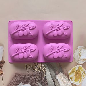TEMU 1/2/3pcs Olive Tree Soap Mold - With Central Hole For Easy Demolding, Non-toxic Flexible Silicone Bath , Soap Making, Bath Salts, Wedding/party