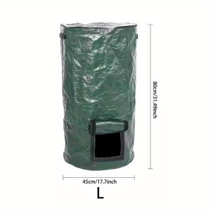 TEMU 1 Bag Outdoor Compost Box, Reusable Garbage Bag, Self-made Nutrient Soil Compost Bag, Kitchen Waste Collection Bag, Zipper With Fertilizer Port,