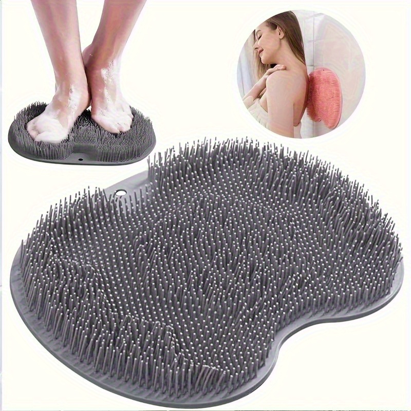 TEMU 1pc Lazy Foot Massager Foot Pad Home Bathroom Non-slip Suction Cup Foot Scrubber Leg Pad, Foot Care, Foot Care Products For Feet, Shower Foot