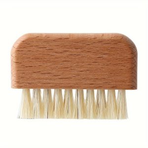 TEMU 1pc Nail Brush, Firm Natural Wooden Sisal Scrub Brush For Toes And Nails, Nail Cleaning Brush