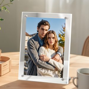TEMU 1pc Personalized Acrylic Photo Frame, Custom Picture Frame For Favorite Memories, Ideal Bedroom Decor, Perfect Gift For , Single Picture Frame