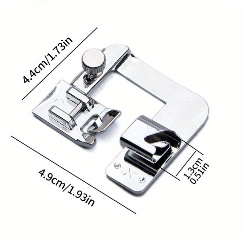 TEMU 1pc Silvery Iron Alloy Presser Foot For Sewing Machines – Easy-to-install Household Multifunctional Electric Sewing Accessories