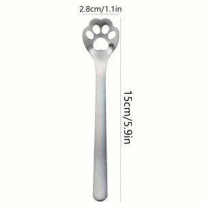 TEMU 1pc Spoon, Drinking Spoon, Small , Steel Dessert Spoon, Handle Spoon, , Skimmer, Slotted Spoon, Gift Colander, Stainless Steel Cartoon Spoon