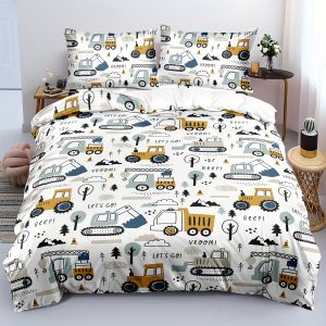 TEMU 2/3pcs Duvet Cover Set,tractor Duvet Cover Twin,boys Twin Bedding Sets Tractor,construction Bedding Twin Bed Set,twin Bed Tractor Bedding