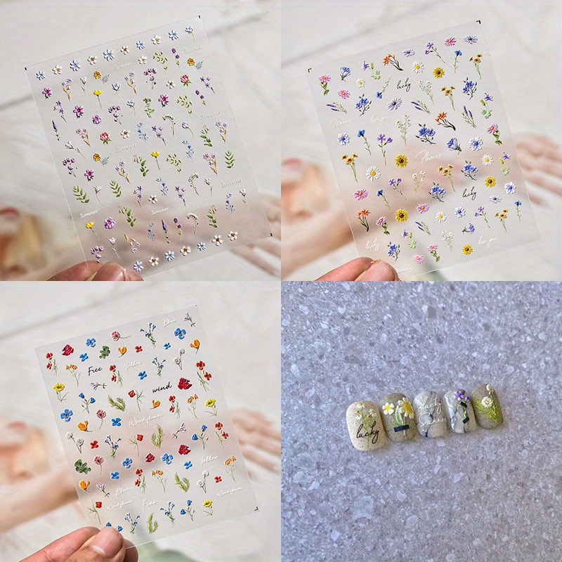 TEMU 3 For Art - Art Summer 5d Embossed Decals -adhesive Art Supplies For Art Decoration