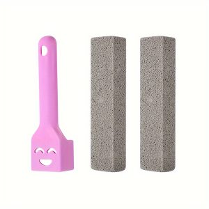 TEMU 3pcs Pumice Stone Toilet Bowl Cleaner Brushes - Non, Hard Stain Remover For Bathroom & Pool Cleaning, Toilet Bowl Cleaner Brushes