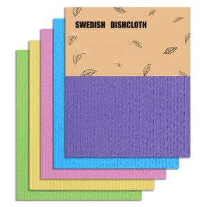 TEMU 6-piece Kitchen Dish Cloth Set, Absorbent Kitchen Towels And Dish Cloth Set, Durable Cleaning Dish Cloths, Sponge Cloths ()