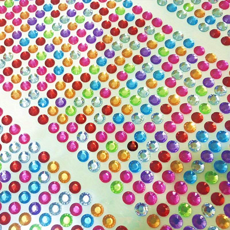 TEMU 640pcs/ 5mm Rhinestone Stickers, Stickers, - Jewelry Stickers, Rhinestone Stickers, Eye Decoration, , , Rhinestone Stickers In Styles