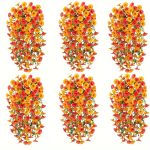 TEMU 6bundles Artificial Hanging Flowers, Outdoor Decorations, Outdoor Artificial Flowers, Artificial Flowers With Eucalyptus Leaves, No Maintenance-