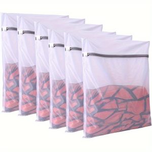 TEMU 6pcs Mesh Laundry Bag, Laundry Bag, Suitable For Travel Storage Of Laundry, Shirts, Bras, Socks, Pantyhose, Underwear Laundry Bag (8.66x10.63