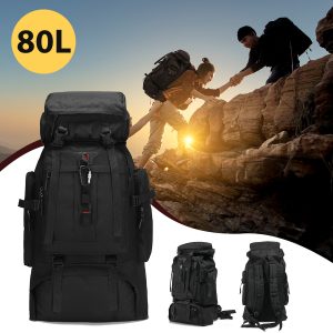 TEMU 80l Large Capacity Backpack Hiking Backpack Sports Camping Outdoor Hiking Backpack Travel Backpack Bag