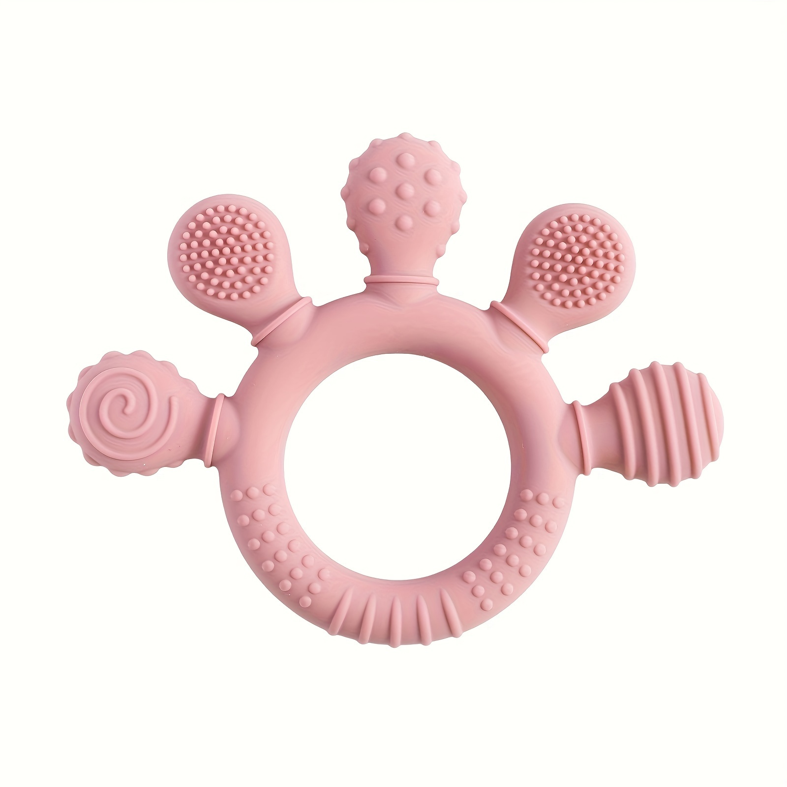 TEMU Baby Teething Toys, Baby Teethers, Food Grade Silicone Teethers, Baby Care Rings, Toys, Gifts For Kids, Newborn Accessories