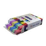 TEMU Colored Chalk Sets With 12/24/36/72pcs Optional, Available In 6 Colors. Washable Sidewalk Chalk Sets Are Suitable For Outdoor Art Graffiti,