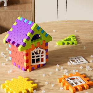 TEMU Colorful Building Blocks, Window Design Toys, Creative Building Block Toys, Halloween Christmas Gifts, Holiday Gifts, Seasonal Decorations,