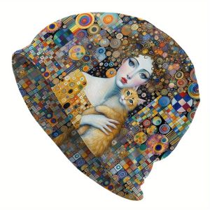 TEMU Gustav Klimt Painting Art Beanie Hat Fashion Hat For Men
