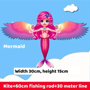 TEMU Handheld Cartoon Eagle Bird Kite With String Fishing Rod Handheld Dynamic Fishing Rod Kite Kite Indoor Decoration Kite