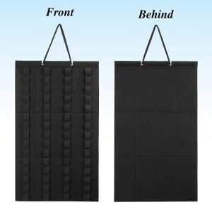 TEMU Hanging Storage Organizer For Toy Car, Felt Display Case For Toy Car, Wall-mount Toy Car Holder Case Fits For 60 Toy Cars (without Accessories)