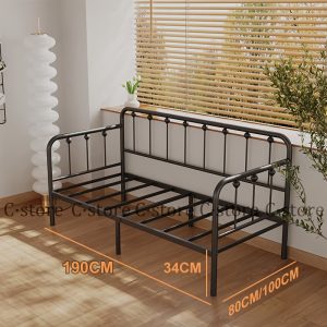 TEMU Office Home Sofa Bed Iron Bed Frame King Queen Size Bearing Single Double Bed Frame Sofa Bed Frame